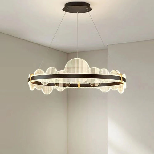lustre acrylique avec télécommande et intensité réglable pour divers espaces - vue 3 sur 11