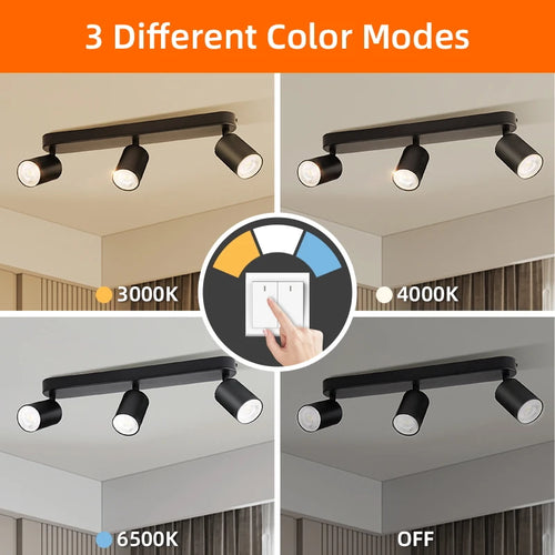 plafonnier led gu10 pour éclairage intérieur et décoration - vue 5 sur 8