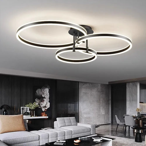 plafonnier Décoration nordique maison chambre décor lampes LED intelligentes pour salon éclairage intérieur lampara - vue 3 sur 18