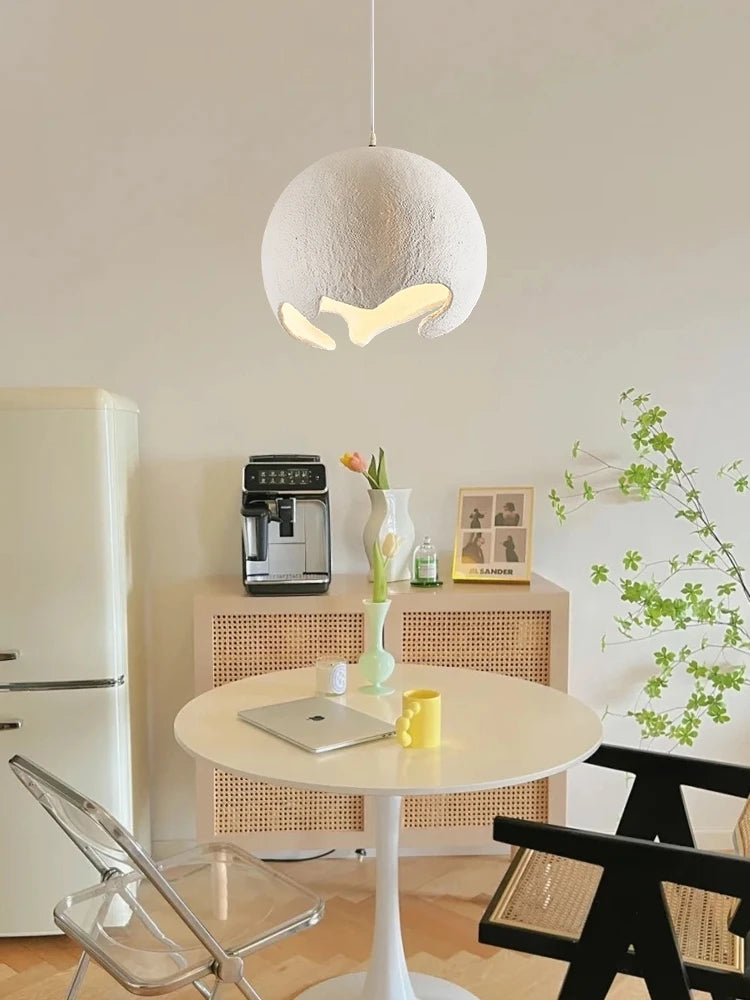 Restaurant salle à manger île LED lustre moderne café bar étude chambre lumière Wabi Sabi personnalité intérieur décor à la maison lampe suspendue - vue 6 sur 12