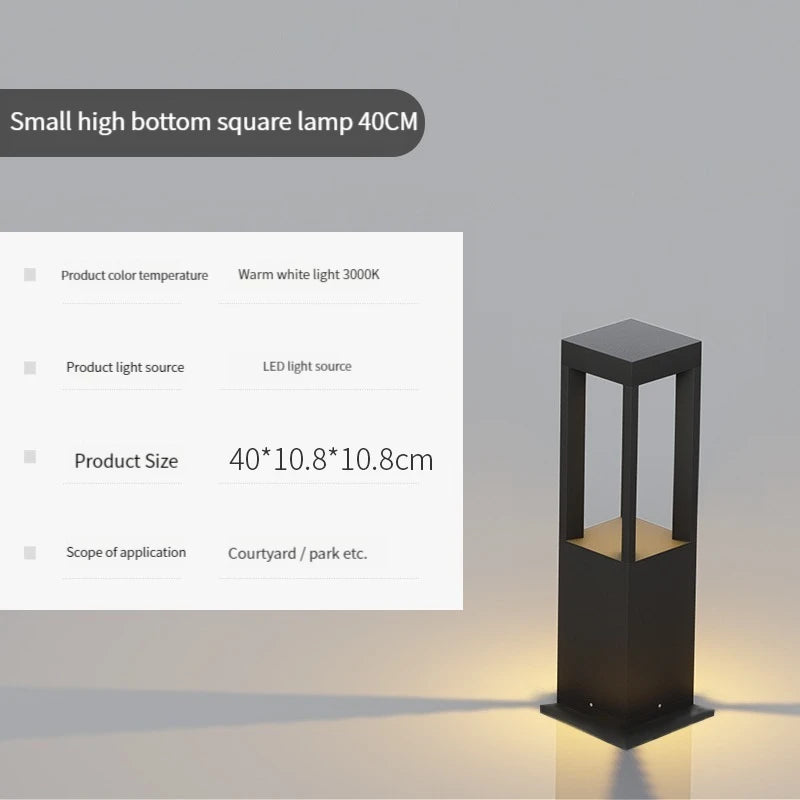 lampe de jardin moderne étanche en aluminium pour extérieur - vue 16 sur 21
