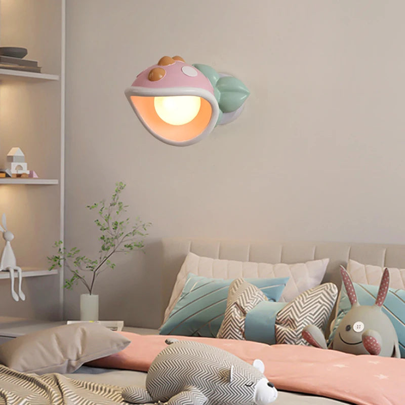 applique murale fleur pour éclairage chambre enfant en résine PE - vue 4 sur 7
