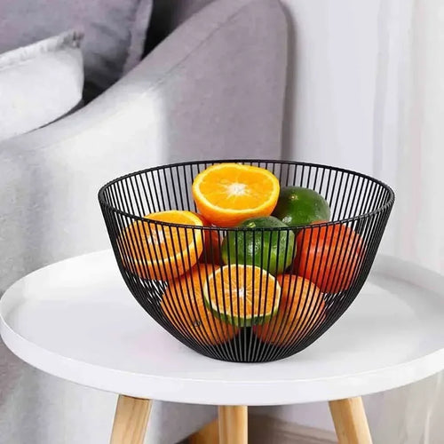 grand panier de rangement en métal pour la maison et la décoration - vue 4 sur 8