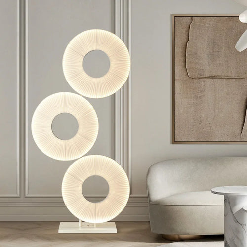 lustre moderne en tissu iris led pour décoration d'hôtel - vue 4 sur 15