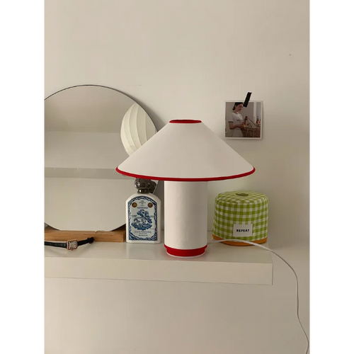 lampe de table nordique design en coton rétro décoratif - vue 4 sur 8