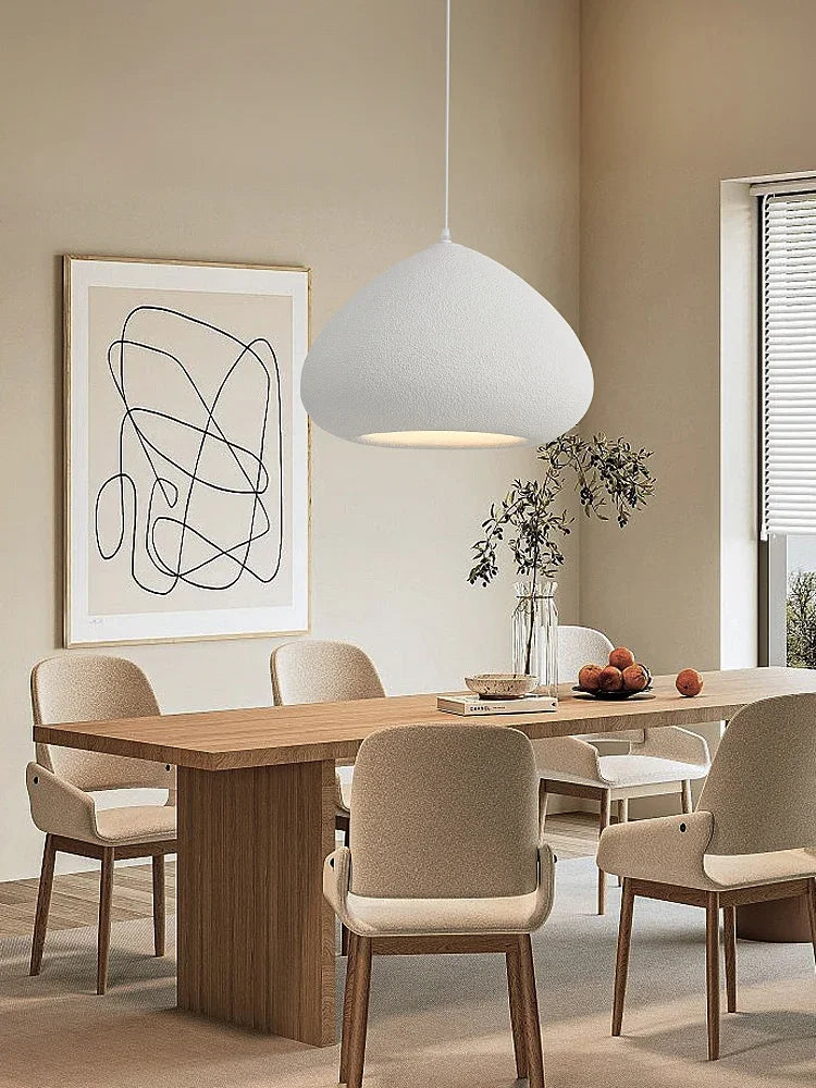 Handmade Wabi-Sabi Restaurant Pendant Light Nordic Cream Style Bar Table Lamp Designer Bedroom Lighting Deco LED Loft Chandelier - vue 4 sur 11