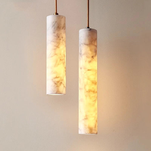 suspension LED en marbre design moderne de luxe - vue 5 sur 15