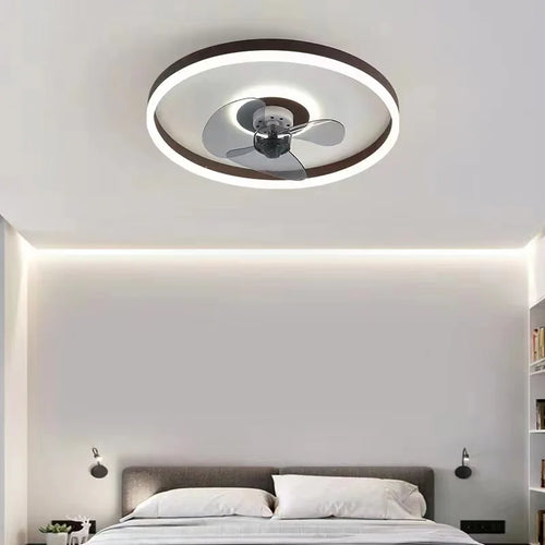 plafonnier led moderne avec ventilateur pour éclairage intérieur - vue 3 sur 11