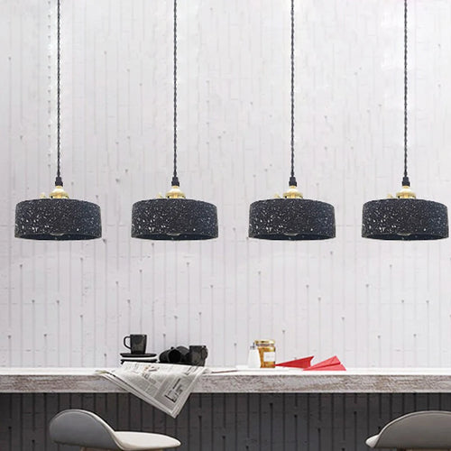 lustre suspendu en ciment éclairage rétro pour intérieur - vue 3 sur 10
