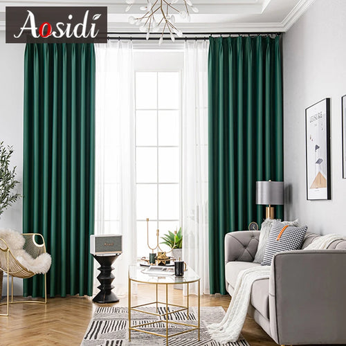 Rideau occultant moderne plissé pour salon chambre - vue 3 sur 8