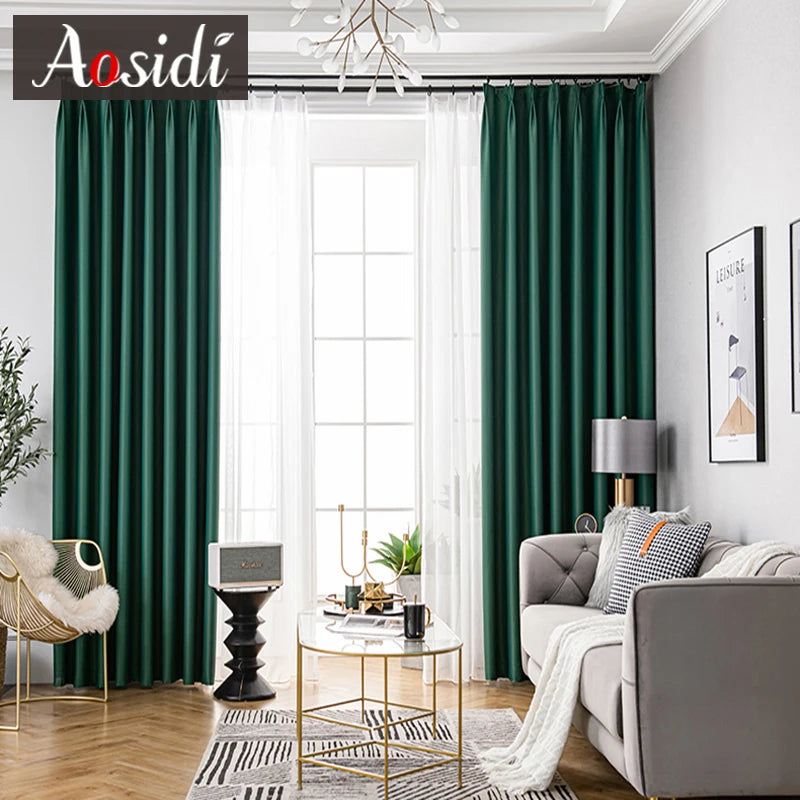 Rideau occultant moderne plissé pour salon chambre - vue 2 sur 8