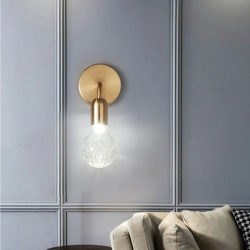 applique murale led moderne en verre décoratif d'intérieur - vue 3 sur 10
