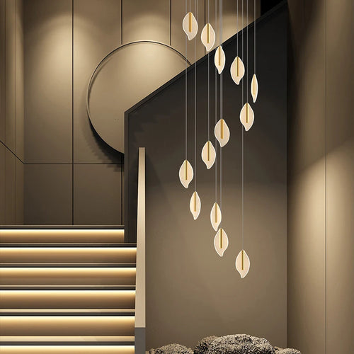 lustre moderne en acrylique pour éclairage décoratif intérieur - vue 2 sur 12