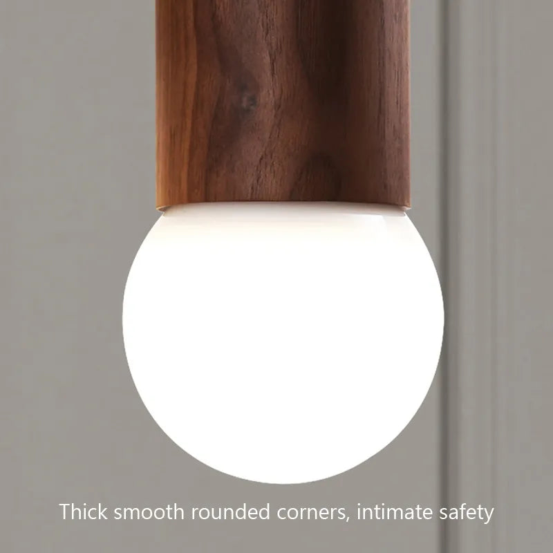 suspension noyer lustre chinois barre tête lampes - vue 5 sur 13