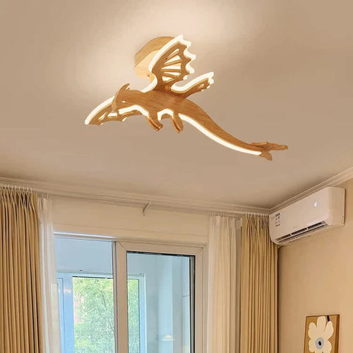plafonnier led dragon pour enfants style nordique naturel - vue 4 sur 7