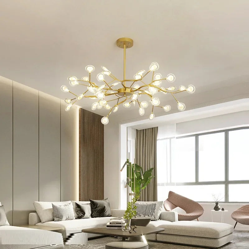 2024 Modern Pendant lights Gold Black tree branch Chandeliers room decor Bedroom Dining Living Room Luster Lamp Home Decoration - vue 4 sur 9