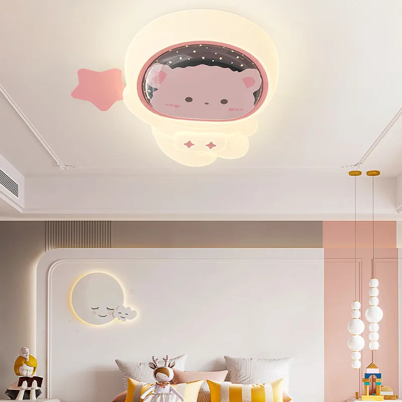 plafonnier mignon pour chambre d'enfant thème astronaute et princesse - vue 2 sur 8