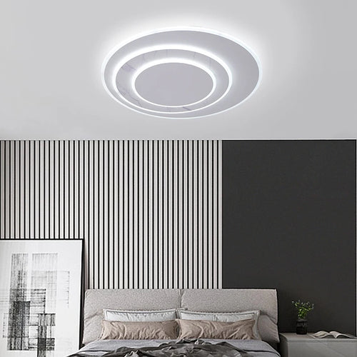 plafonnier led moderne design avec télécommande et intensité variable - vue 3 sur 12