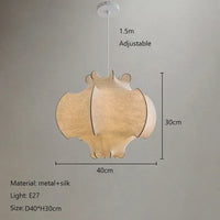 lustre wabi sabi nordique en soie japonaise led intérieur