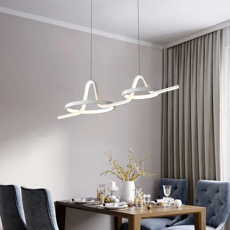 suspension led nordique pour restaurant et bureau - vue 4 sur 9