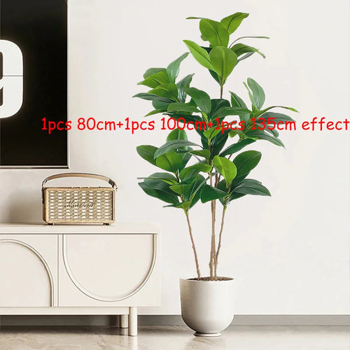 faux ficus magnolia artificiel plantes décoratives pour intérieur et extérieur - vue 2 sur 10