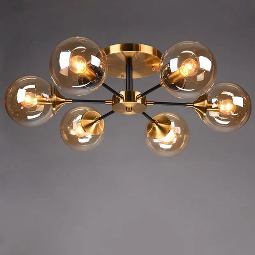 lustre moderne en verre clair pour une déco élégante - vue 3 sur 22