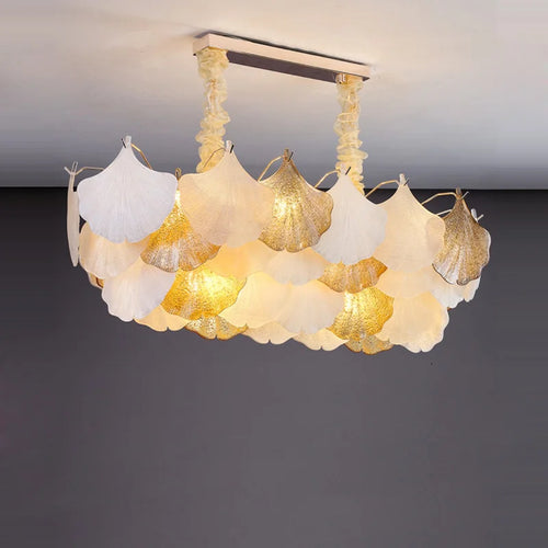 lustre suspendu led art déco ginkgo dimmable pour un éclairage élégant - vue 10 sur 14