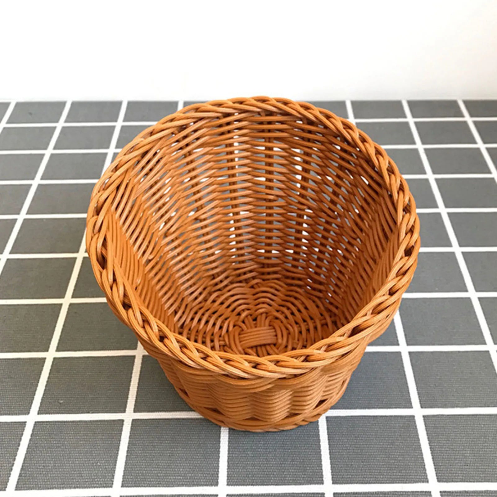 panier de rangement tissé en rotin pour fruits et pique-nique - vue 9 sur 9