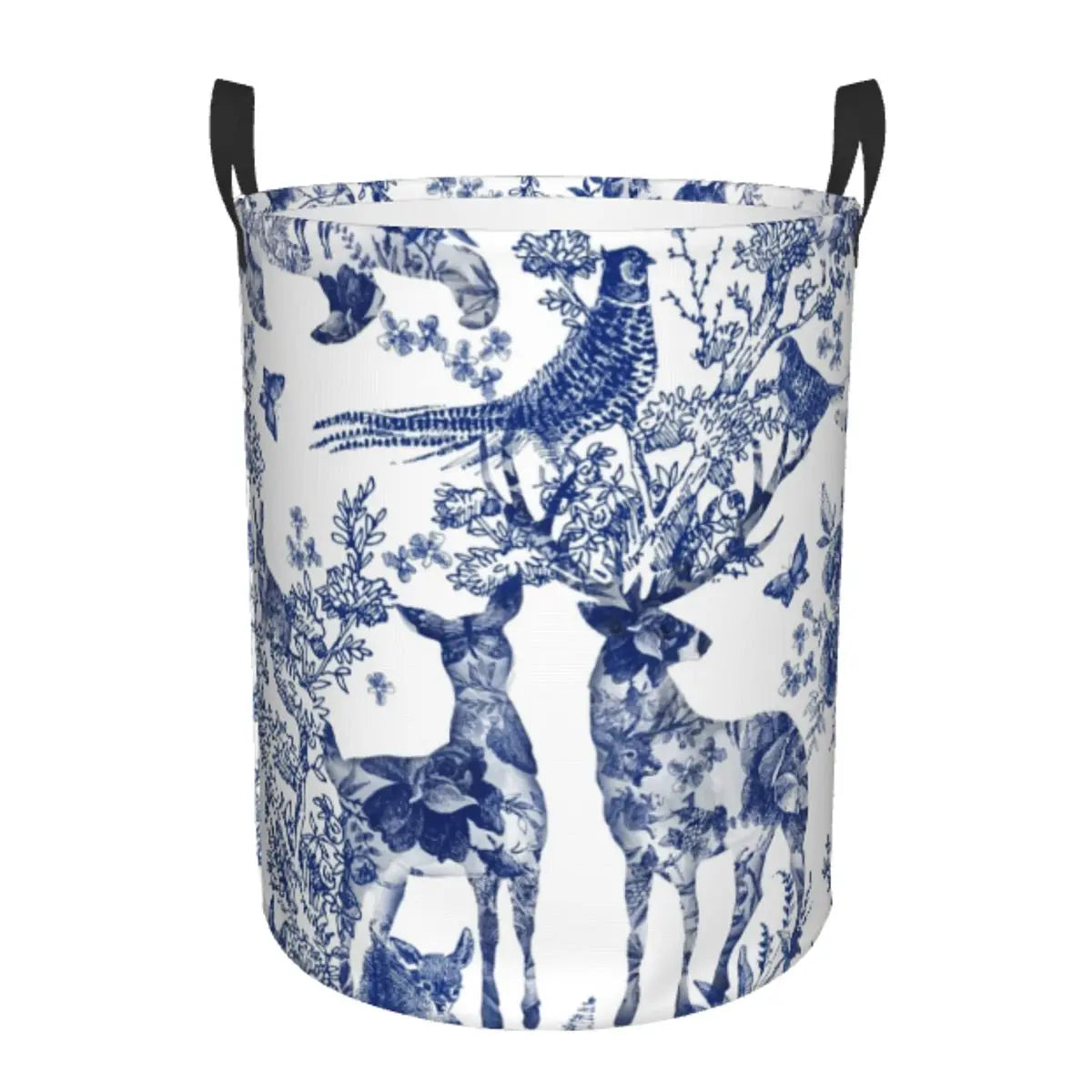 panier à linge pliable personnalisé classique en toile de jouy pour jouets - vue 26 sur 29