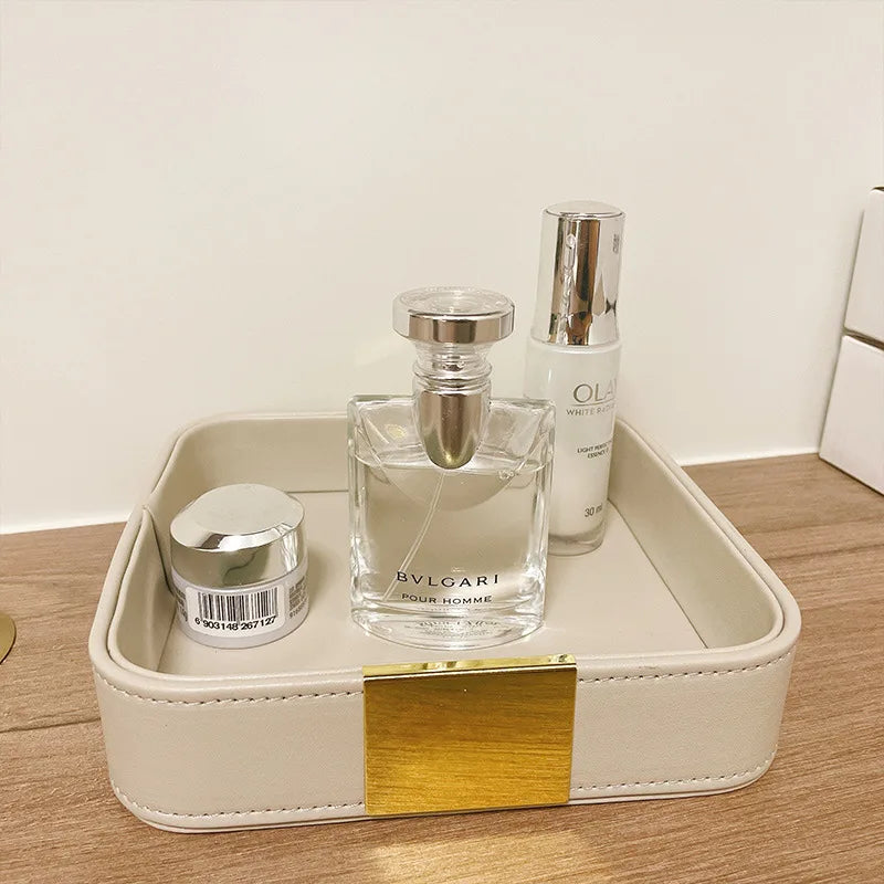 valet vide poche luxe multi-usage en simili cuir pour organiser petits objets - vue 6 sur 6