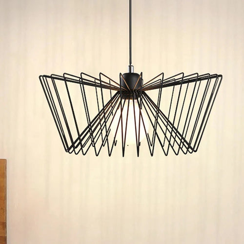 suspension créative en fer avec éclairage led décoratif - vue 2 sur 7