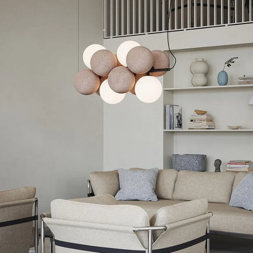 lustre créatif en velours pour un éclairage haut de gamme - vue 2 sur 12