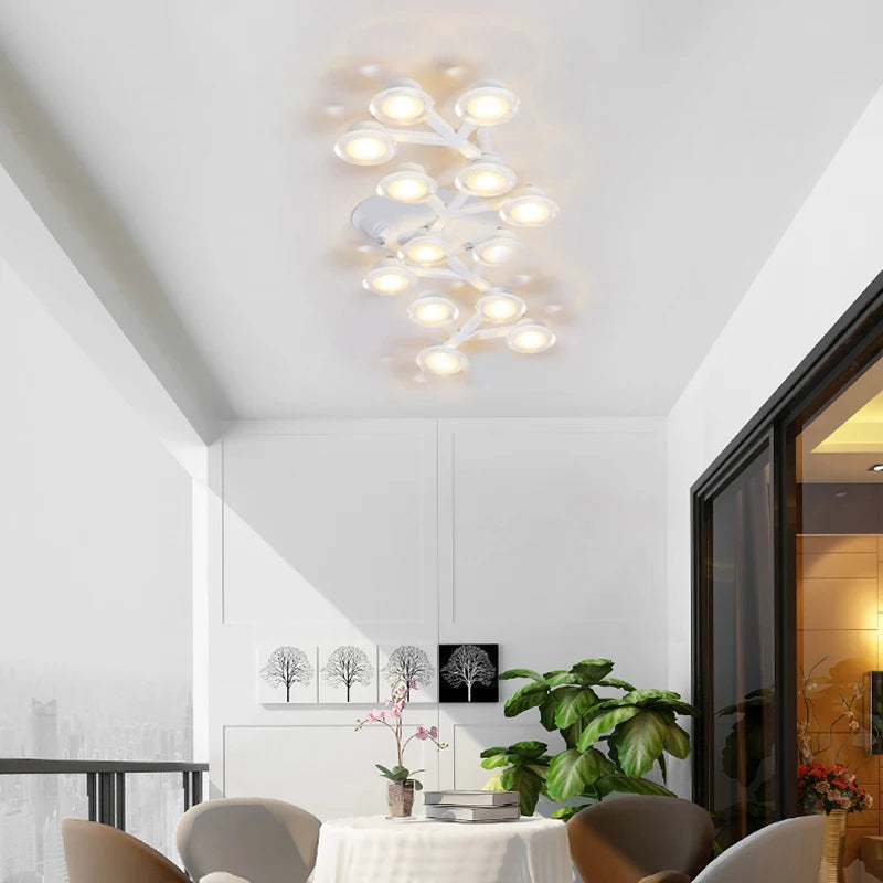 plafonnier nordique long décoratif moderne étoile prunier - vue 2 sur 11