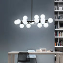 lampe design scandinave en verre laiteux avec support