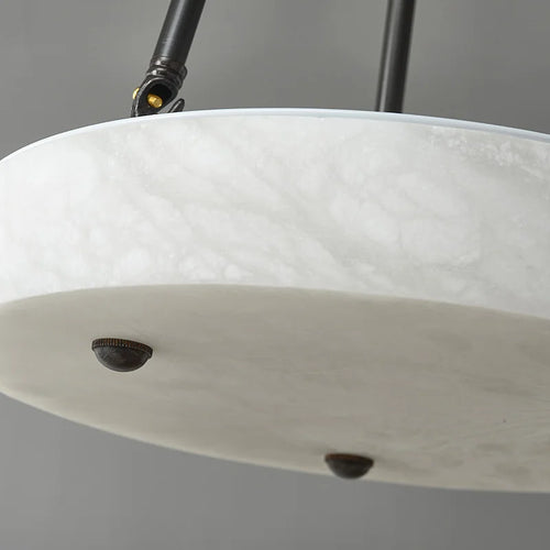 lustre en marbre et cuivre design moderne minimaliste rétro led - vue 7 sur 7