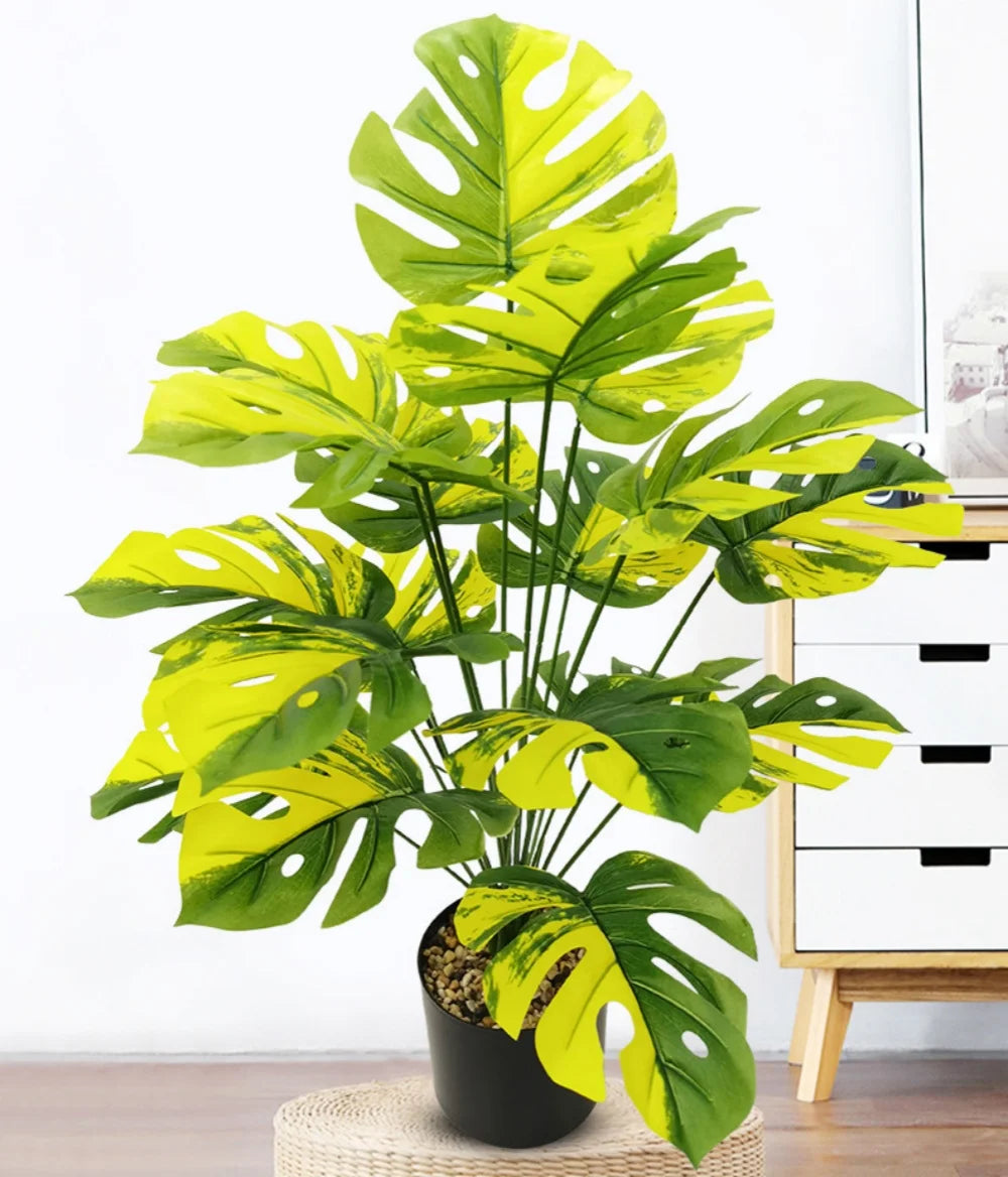 plantes artificielles grandes feuilles décoratives pour intérieur et bureau - vue 3 sur 24