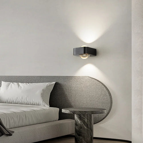 applique murale carrée en cuivre moderne et luxueuse à double tête - vue 5 sur 8