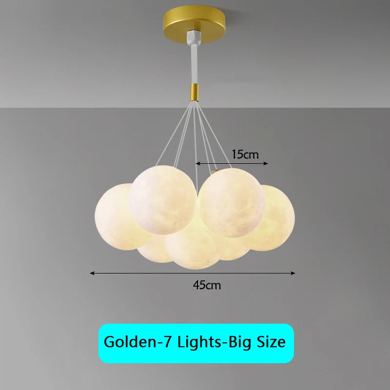 lustre moderne pour enfants avec suspension à bulles et télécommande