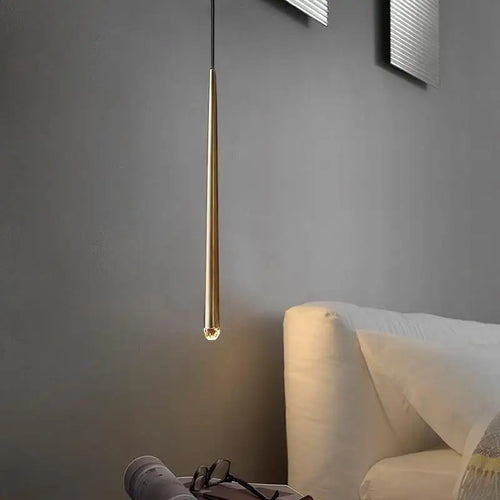 suspension lustre nordique en cuivre pour villa - vue 2 sur 20