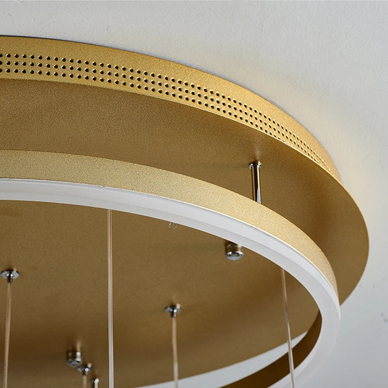 lustre d'escalier moderne acrylique forme de papillon Duplex salon salle à manger Art LED lustre d'escalier lustre en cristal - vue 6 sur 13