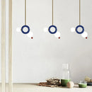 suspension anneau métallique art déco pour