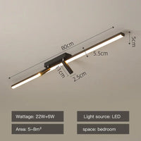 lustre led moderne avec projecteurs acrylique pour éclairage intérieur
