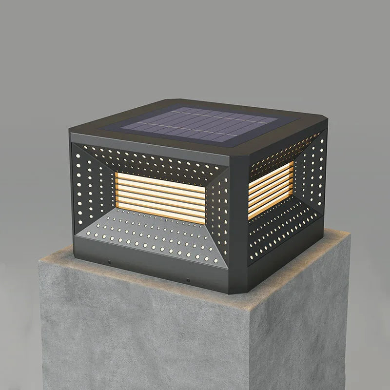 lampe de pelouse solaire moderne pour éclairage extérieur - vue 6 sur 10