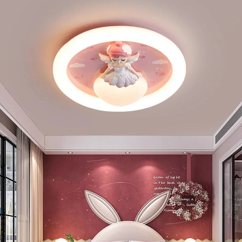 Full Spectrum Children's Room Ceiling Lamp Cartoon Resin Princess Ceiling Light Kids Baby Room Bedroom Nursery School Decor 220V - vue 2 sur 8