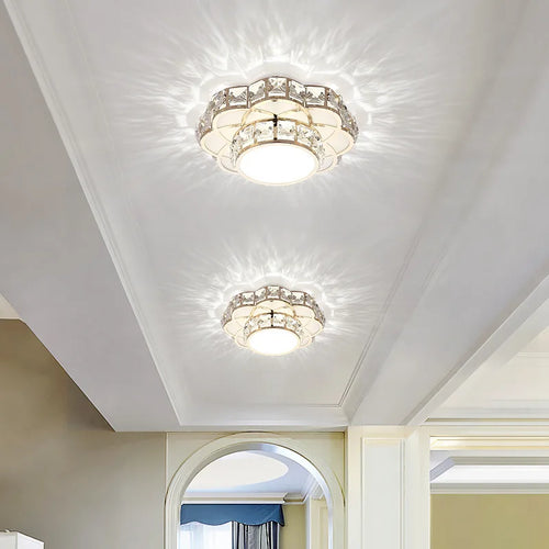 plafonnier moderne en cristal design floral pour tous les espaces - vue 4 sur 7
