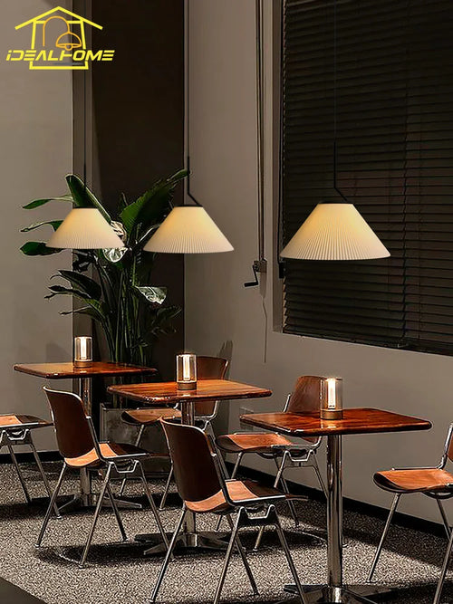 suspension led plissée design ambiance pour décoration intérieure - vue 4 sur 6