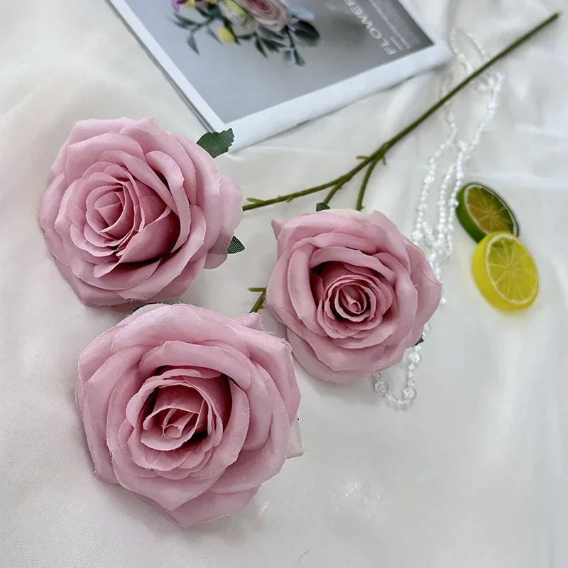 branches de roses artificielles en soie pour décoration élégante - vue 16 sur 40