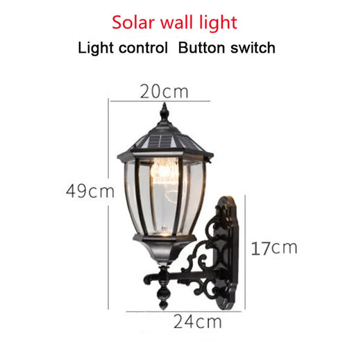 lampe solaire extérieure pour éclairage de jardin et allée - vue 12 sur 14