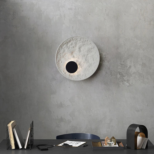 applique murale lune moderne en résine décorative à led - vue 4 sur 8