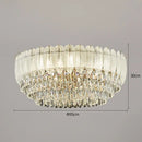 plafonnier rond en cristal luxe éclairage led pour intérieur
